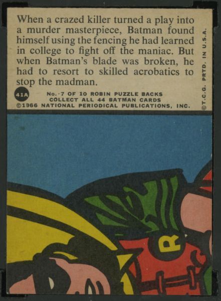 1966 Topps Batman Red Bat Series A